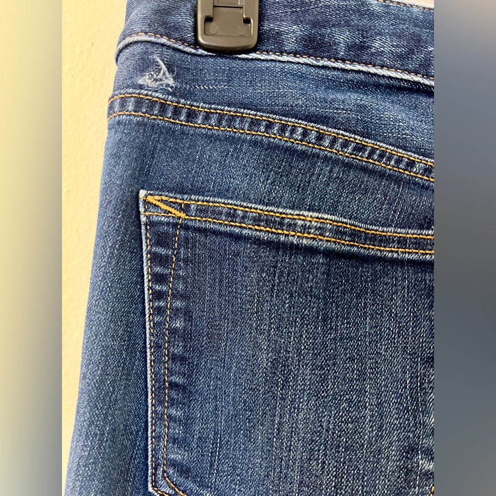 Gap 1969 Blue Jeans 27R Perfect Boot Dark Wash distressed - Picture 5 of 6